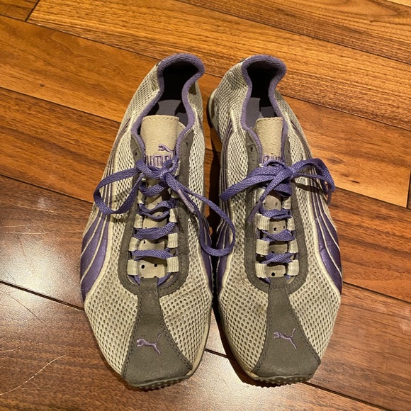 Puma Grey and Purple Walking Shoes - Picture 3 of 7